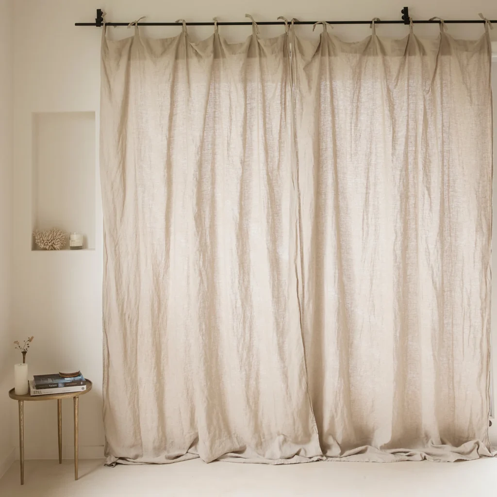 Linen curtains